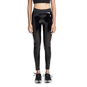 Heroine Sports Downtown Leggings Black Patent Size Small